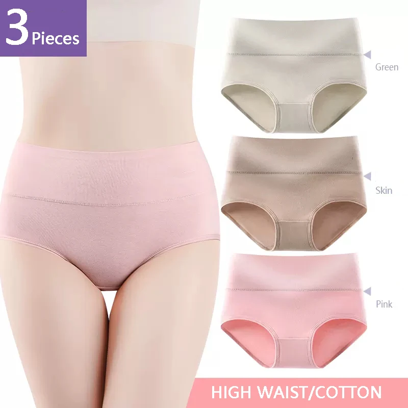 3 Pcs/lot Cotton Women's Panties Elastic Soft Large Size 5XL Sport Panties Ladies  Underwear Breathable Sexy High Waist Briefs - AliExpress