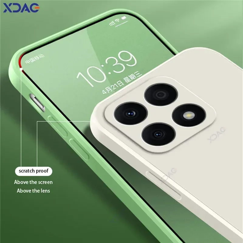 Luxury Cellphone Cases: Full Camera Protection Soft Square Liquid Silicone Back Cover