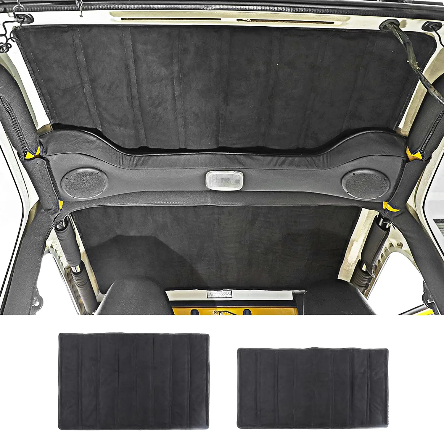 Black Hard Top Liner Roof Insulation Panels for Jeep Wrangler TJ 19972006