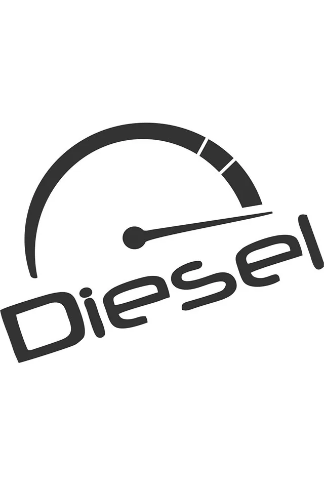

2 PCs Diesel Tank Cover Sticker Decal 10cm x 7cm Black