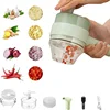 4-in-1 Handheld Electric Vegetable Cutter Set - Spiral Slicer Masher Kitchen Tool 1