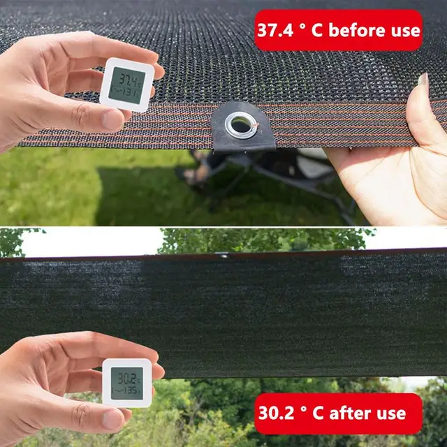 Napsági Szerkevétel Kerett Szolgáltató Hdpe Mesh Tarp Uv-Rezisztens Kültéri Napárnyalatok Korszerűsített Grommets Az Üvegházhatású Kerti Teraszhoz - Image 3