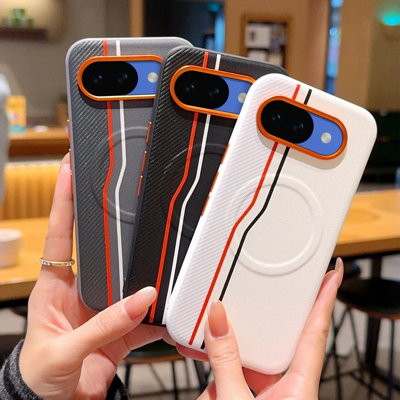 Magnetic Shockproof PU Leather Phone Case with Suction - ELVEV