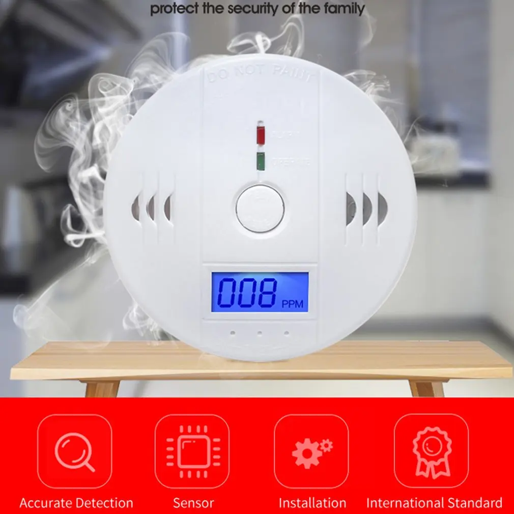 Digital CO Gas Monitor CO Detector Home Warehouse