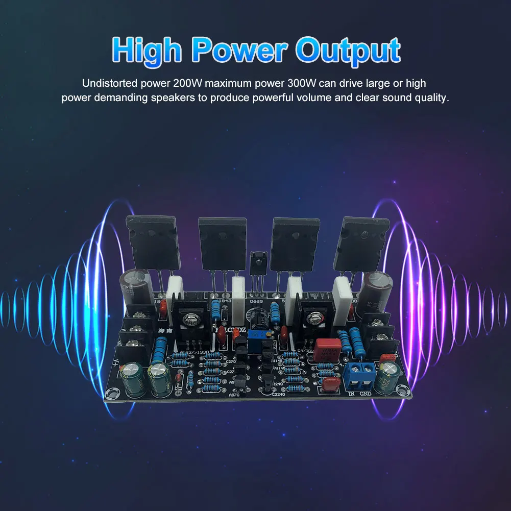 Mono HIFI Audio Amplifier Finished Board 1943+5200 Mono Power Amplifier Board Module for Speaker Electronic DIY Kit