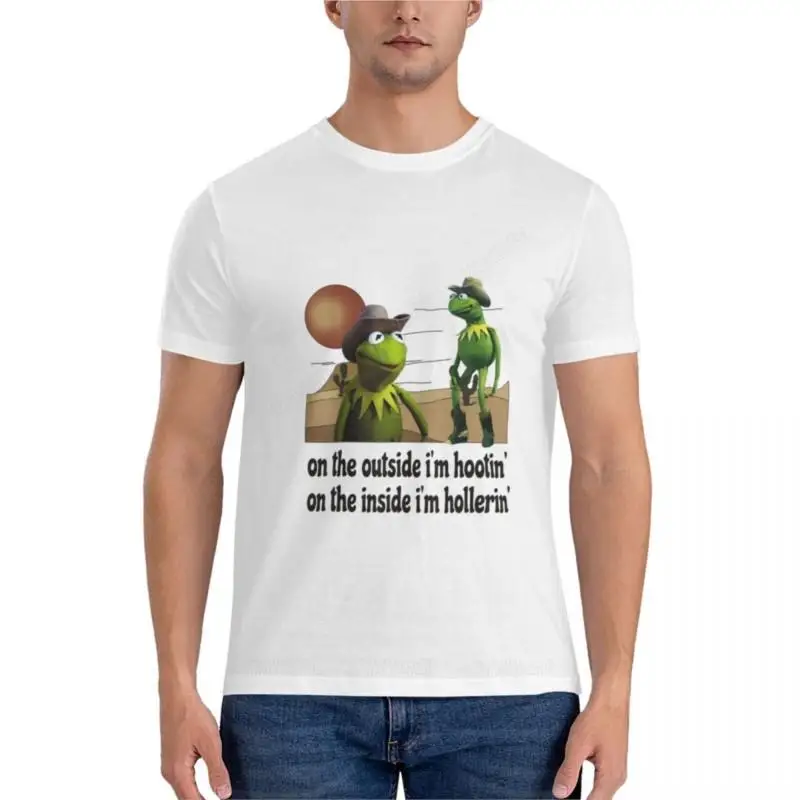 

On the outside I'm hootin on the inside I'm hollerin Essential T-Shirt oversized t shirts mens big and tall t shirts