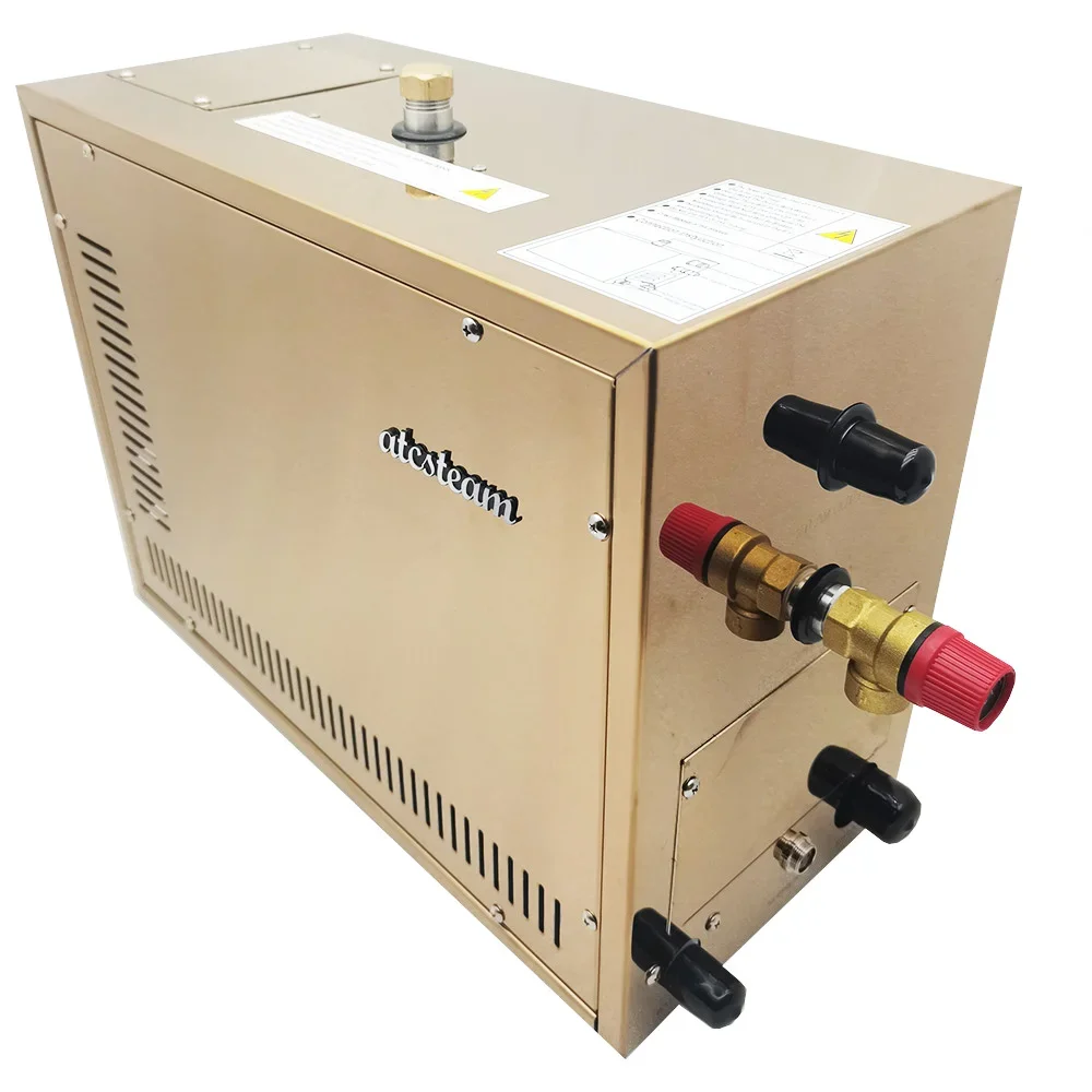 12KW Automatic Stainless Steel Steam Generator with Digital Controller Sauna Room Steam Bath Machine for Spa Automatic Descaling 5