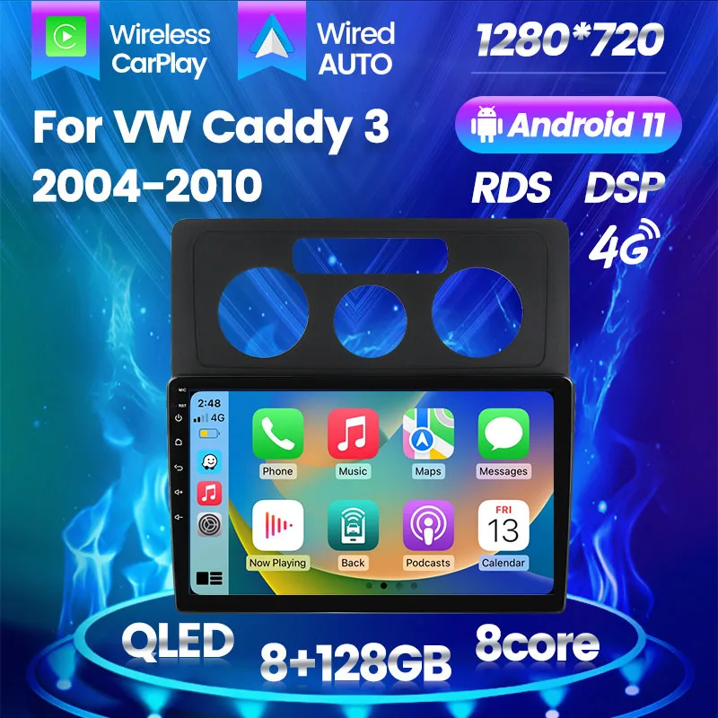 New Android 11 Car Radio With Screen For Volkswagen Caddy 2k 2004