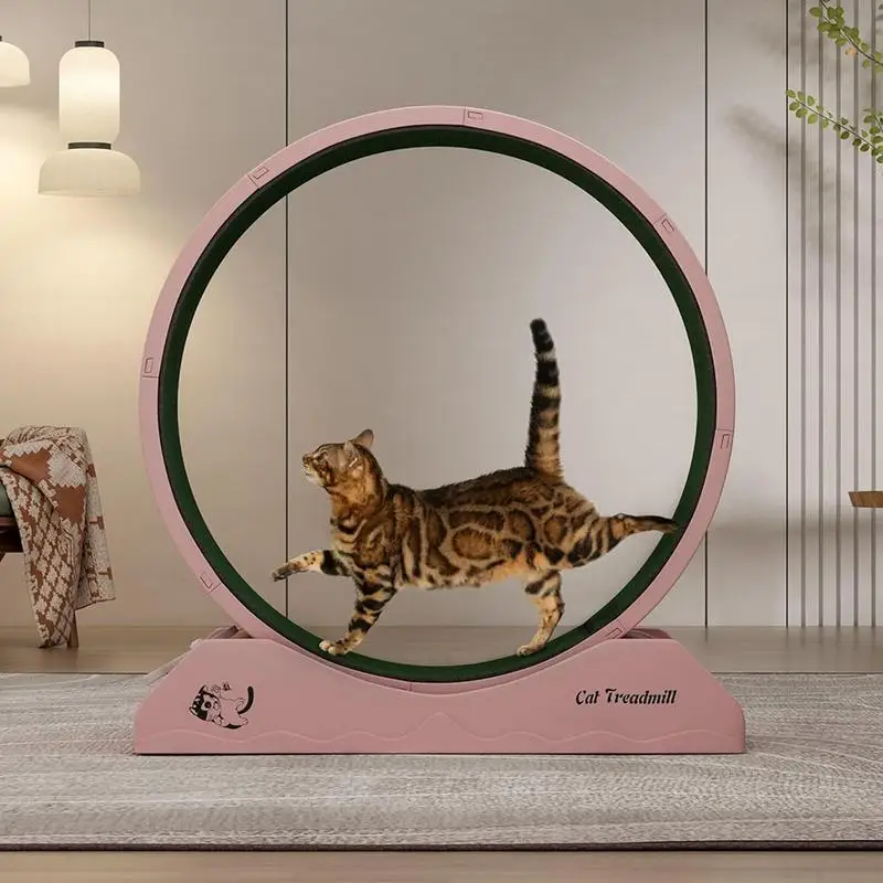 Running Wheel For Cats Quiet Workout Equipment For Kitten Large Cat Wheel Exerciser Indoors Safety Kitten Treadmill