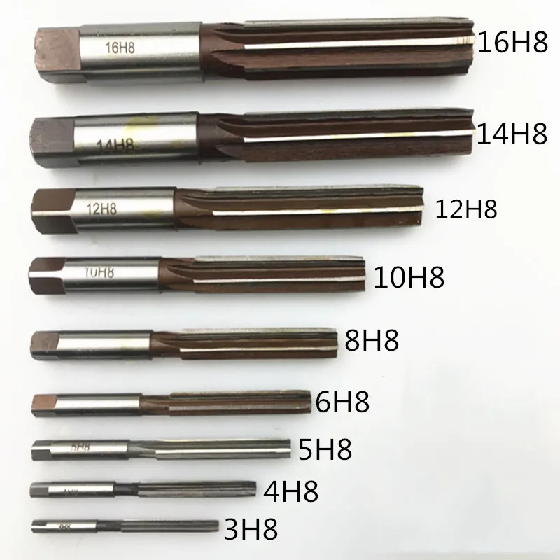 H8 manual straight slot reamer 2-20mm 9Sicr manual square shank reamer Reaming and Precision Cutting Milling Cutter hand reamer hss reamer steel reamer tools