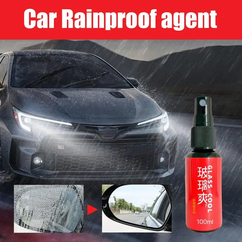 Car Waterproof Spray Glass Anti-Rain Agent Vehicle Rainproof Spray Wear-Resistant Mirror Nano Coating Rearview Rainproof Coating