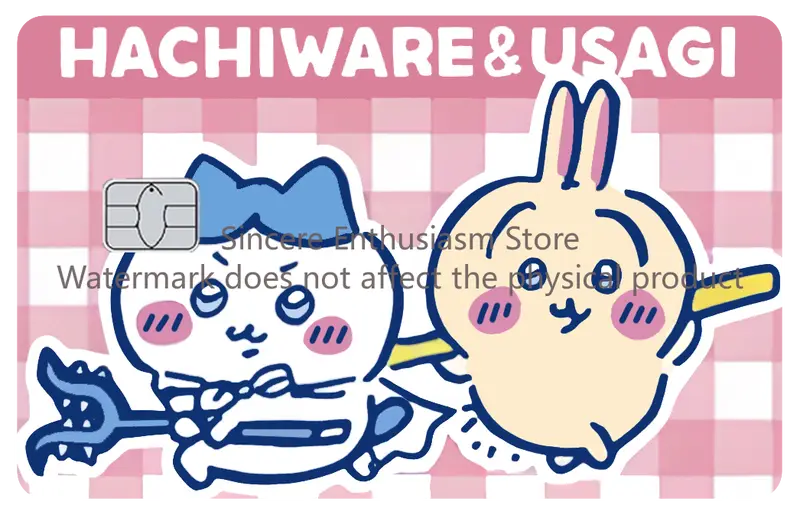 Cartoon Kawaii Chiikawas Credit Card Skin Stickers Cute Matte Sticker for VISA JCB Mastercard and Other IC Card Decorative - Image 13