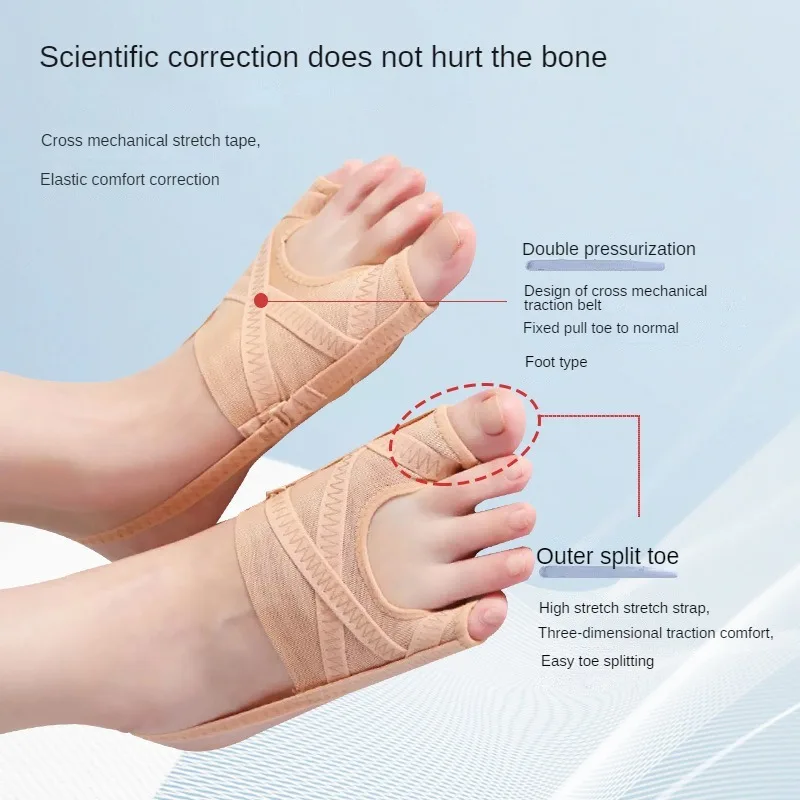 Toe Separators Toe Corrector Fabric Bunion Corrector Breathable Adjustable Hallux Valgus Sleeve Spacer Separator Toe Corrector Sports Bunion Socks Running