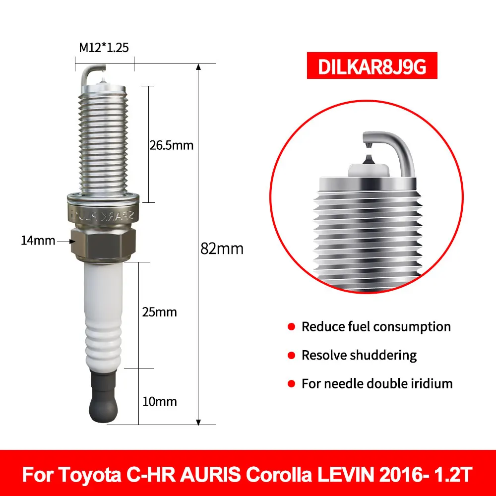 ポケトーク NGK:DILKAR8J9G 95029 OE:9091901285 Dual Iridium Spark Plugs