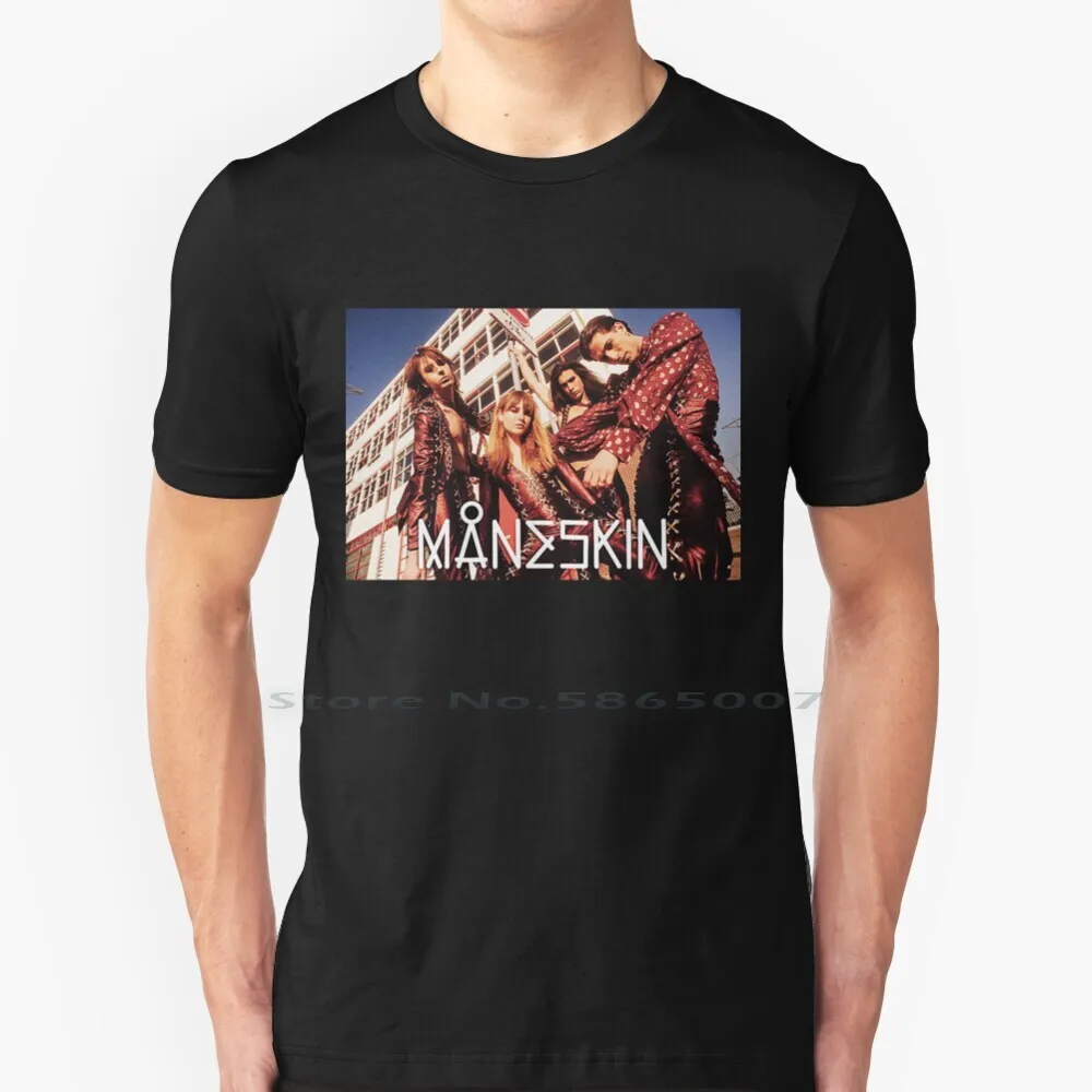 Maglietta Del Gruppo Maneskin 100% Cotone Damiano David Maneskin Damiano 2021 Etsy Italia Big Size 6Xl Tee Gift Fashion