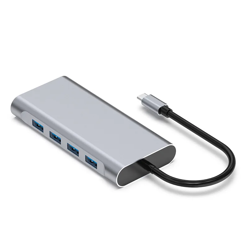 

Usb-разветвитель, проекционный экран серебристого цвета, быстрая зарядка, 11 в 1, передача данных, совместимый с Thunderbolt 3, фотоадаптер
