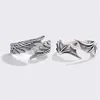 Anime Angel Demon Couple Rings for Women Men Fashion Animal Adjustable Open Ring Promise Matching Couple Ring Party Gifts 4