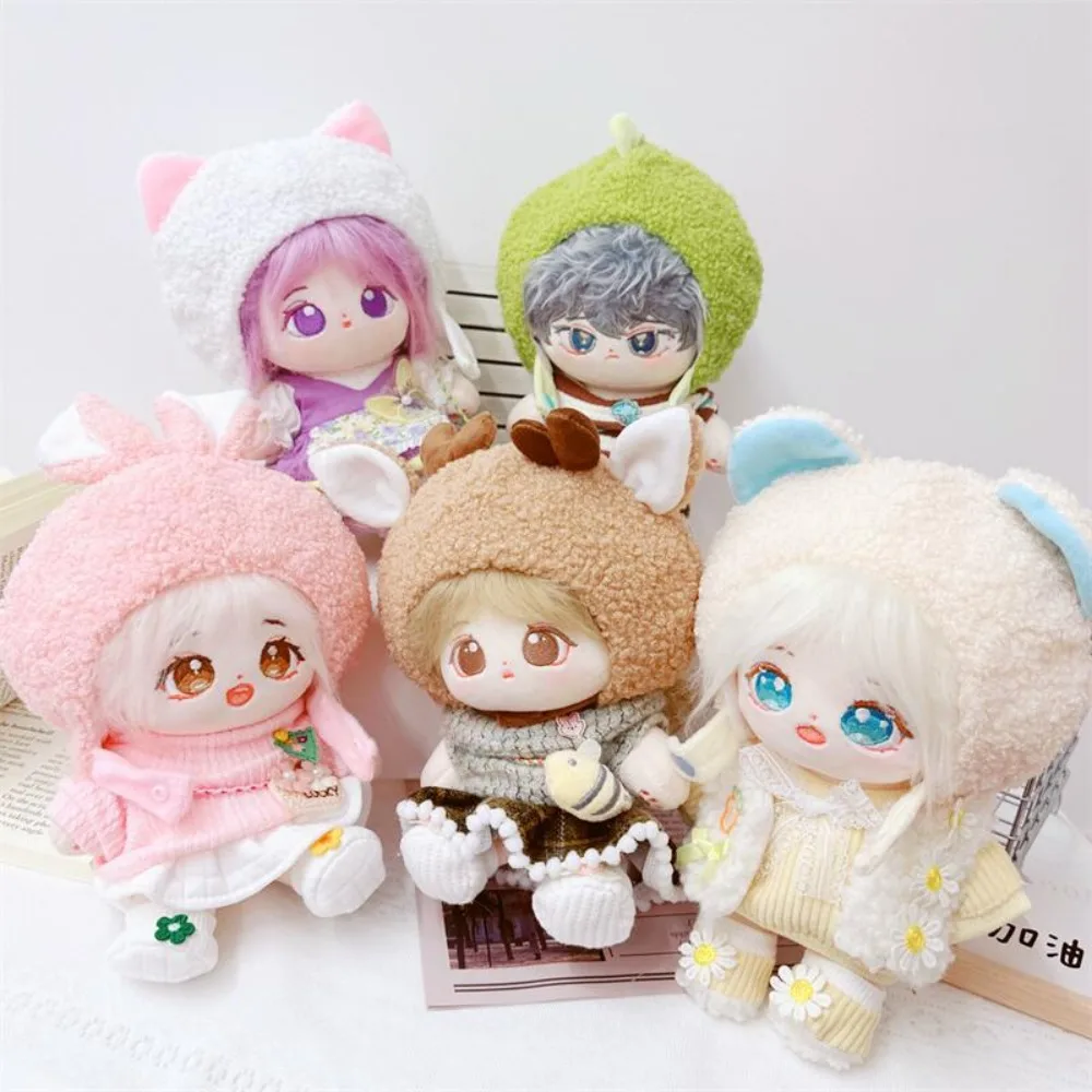 

Animals Hat 20cm Cotton Doll Hat Soft Clothes Beanies Caps No Attributes Dolls Hat Kawaii Dress Up Star Doll Headgear