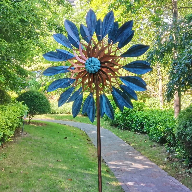 

House And Garden Weathercock 360° Weather Vane Metal Wind Vane Spinner Ornaments Outdoor Garden Decoration Pinwheel Gardening