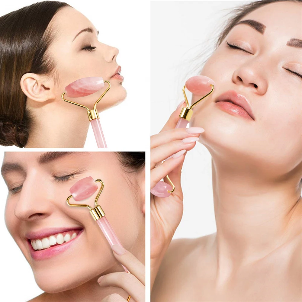Natural Jade Facial Roller Massager for Eye and Body Spa Treatment