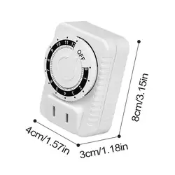 Energy - Saving Countdown Timer Plug with Auto Shut - Off for Home and Vacation Security (White)