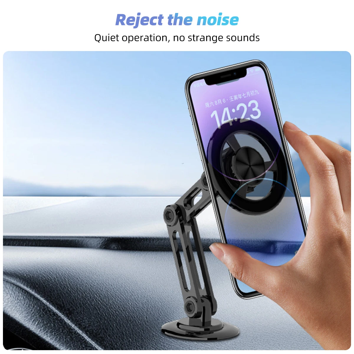 Universal 360 Rotation Magnetic Car Phone Holder Instrument Desk Support in Car For MagSafe For All Phone Easy Paste Mount Stand
