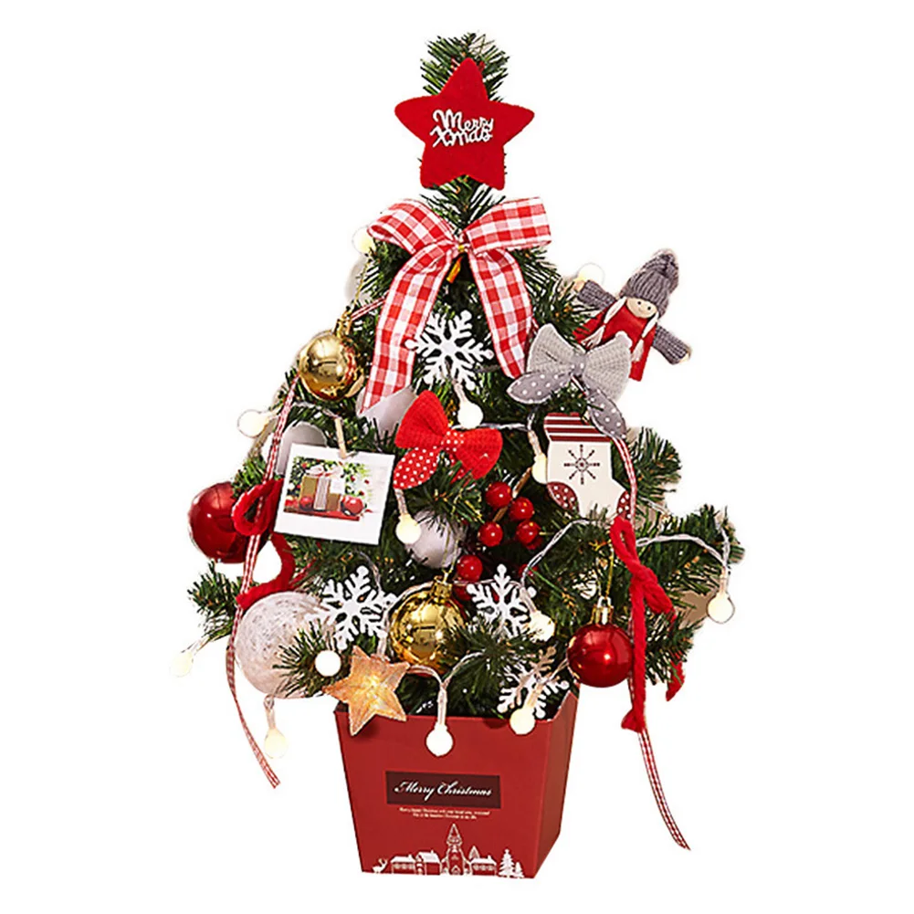 

Desk Christmas Tree with Light Non-toxic Tabletop Christmas Tree for Christmas Party Festive Decor