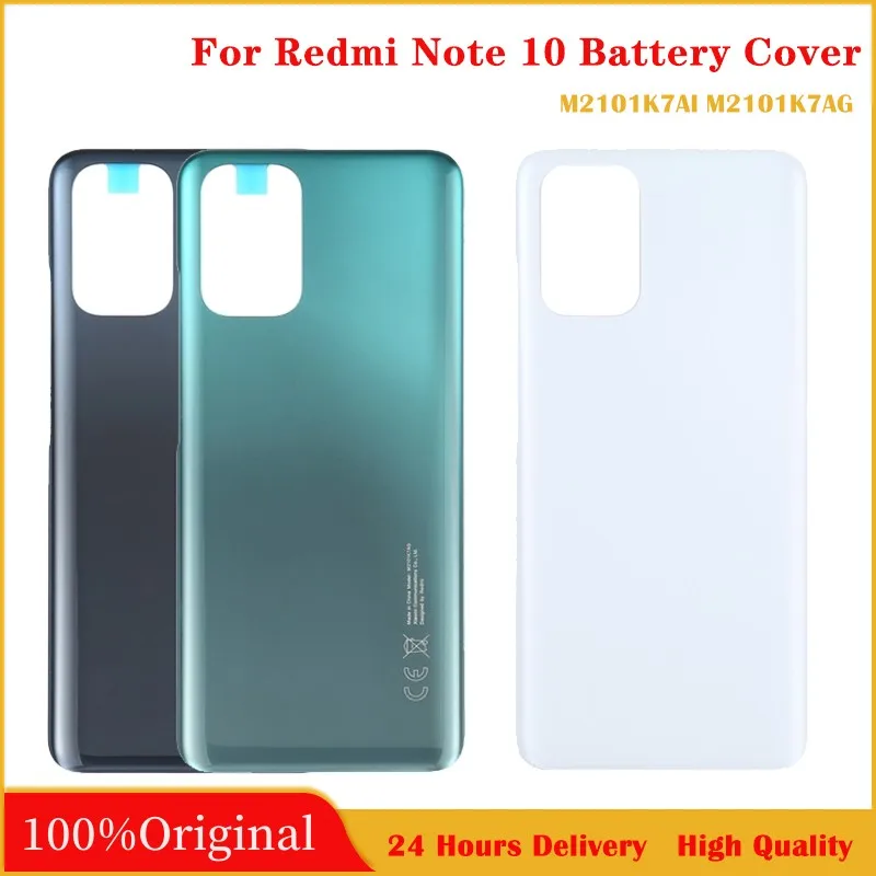

New Cover For Xiaomi Redmi Note 10 Back Housing Back Battery Cover Replacement Parts For Redmi Note 10 Battery Cover