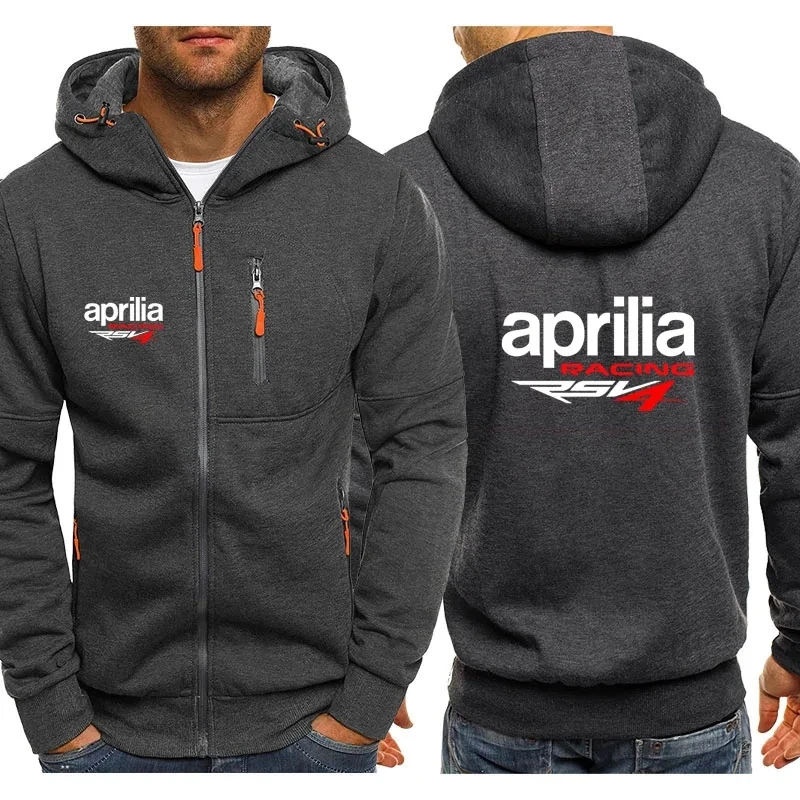 

Spring Autumn Men's Hoodies Aprilia Racing RSV4 Logo Print Fashion Sports Windbreak Warm Comfortable Hooded Splicing Sweatshirt