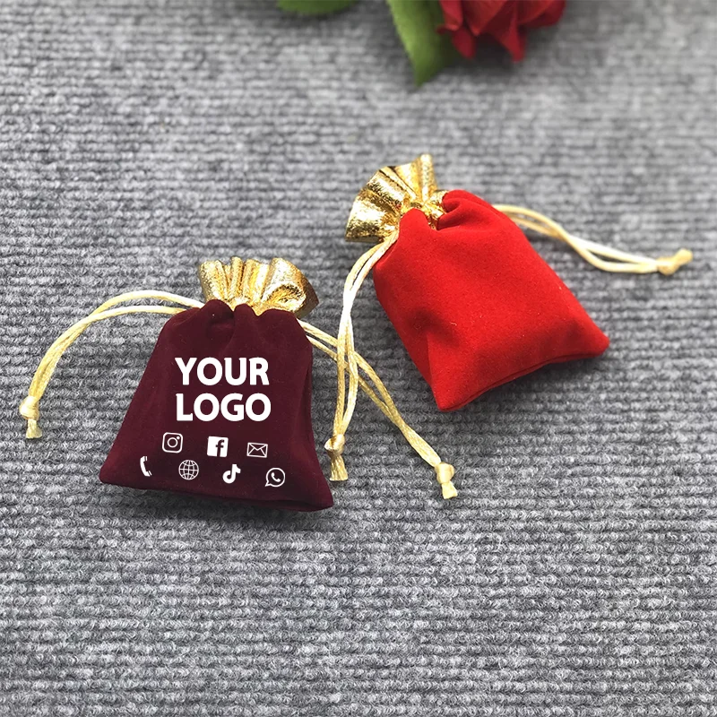 20 New Year gift jewelry packaging bags, lucky bags, jewelry bracelet walnut toy small cloth bags