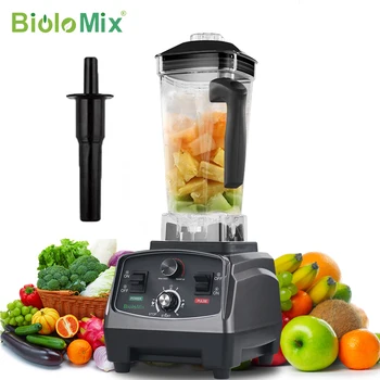 BioloMix 3HP 2200W Heavy Duty Grade Timer Blender Mixer Juicer Fruit Food Processor Ice Smoothies BPA Free 2L Jar 1