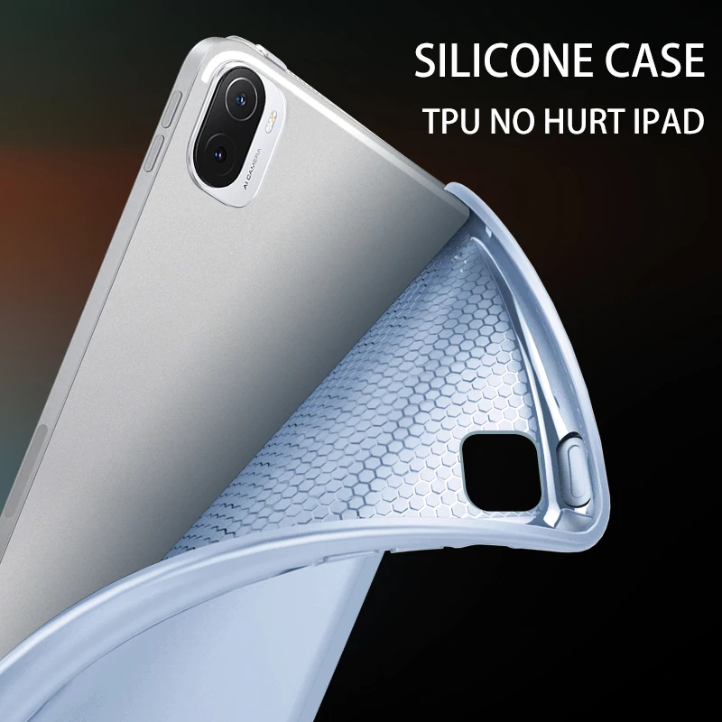 Couro Flip Capa para Tablet Case Inteligente para Xiaomi mi Pad Plus Pad Silicon Case Manga Protetora Completa Mipad Pro 11 pu - Imagem 6