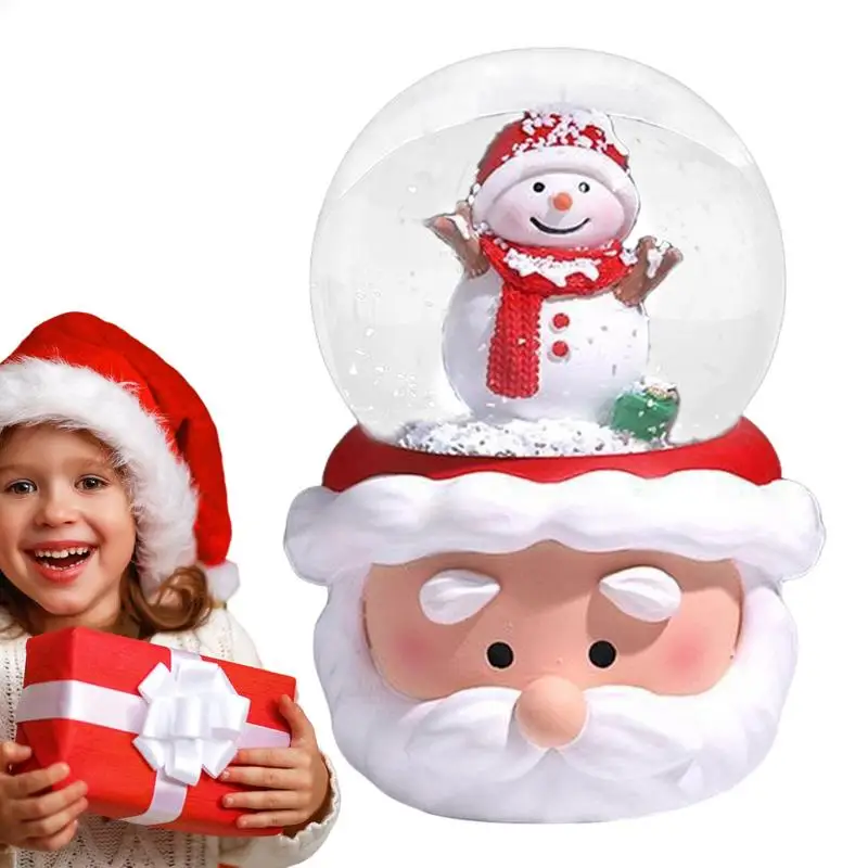 

Luminous Christmas Snow Globe Cute Snowman Xmas Tree Crystal Ball With Santa Claus Base Christmas Decoration New Year Gift 2024