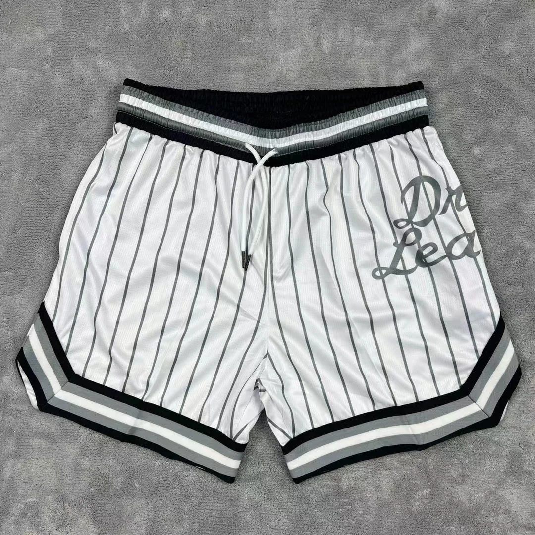 Mens Shorts Basketball Sports Training Jogging Gym Bodybuilding Slim Stripe Varsity Street Summer Beach 3