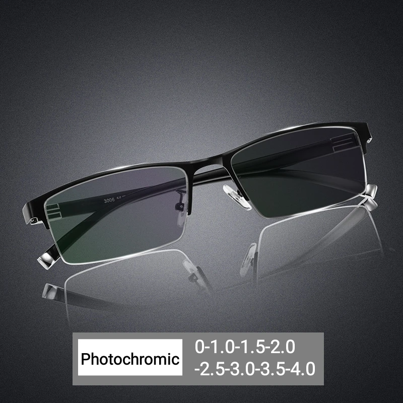 

Мужские модные ретро квадратные фотохромные очки для женщин и мужчин деловые очки для близорукости модные новые Меняющие цвет солнцезащитные очки UV400