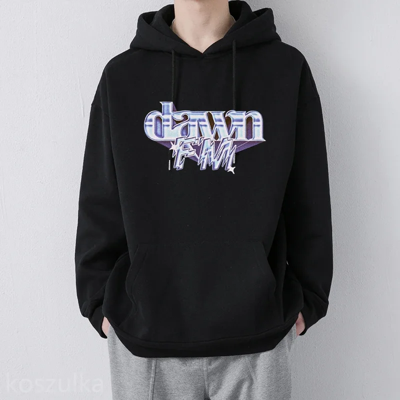 The Weeknd X'o Dawn FM Art Aesthetic Graphic Hoodie 90s Men Women Hip Hop Loose Hoodies Male Casual Oversized Vintage Sweatshirt