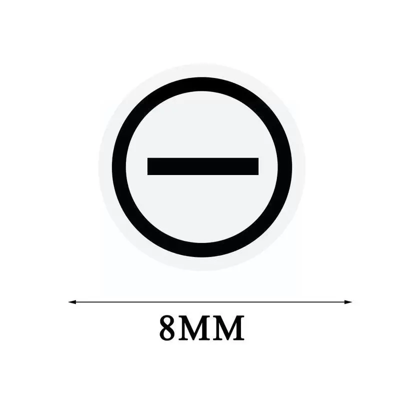 Positive And Negative Labels Stickers 8mm Coated And Paper Plus Round Stickers Minus H4q0 general stickers