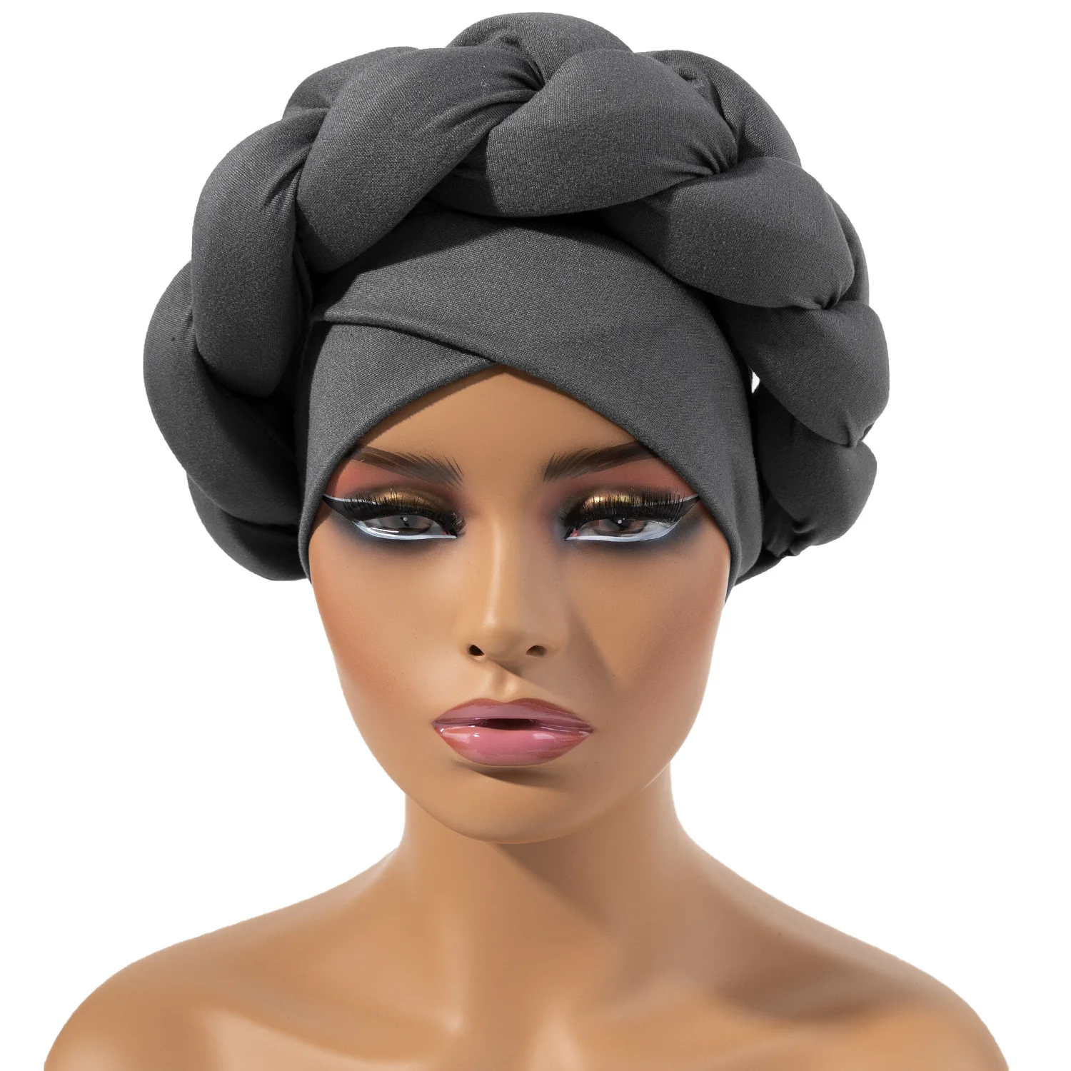 Braided twisted headscarf, solid color headscarf, fashionable headscarf, women's headscarf, brimless urinal cap, chemotherapy ca 3