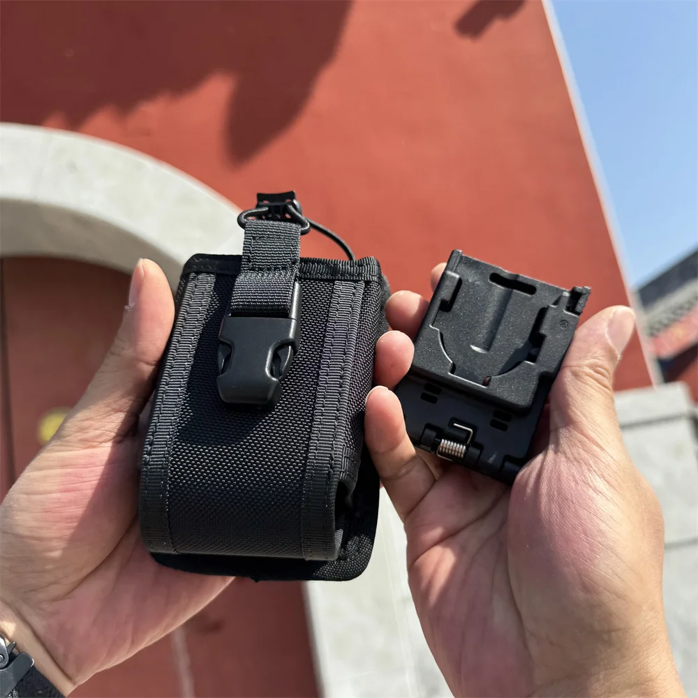 Jagd Taktische Molle Gürtel System Quick Release Walkie-Talkie Tasche 360-Grad-Drehung Modulare Radio Tasche – Detail 4