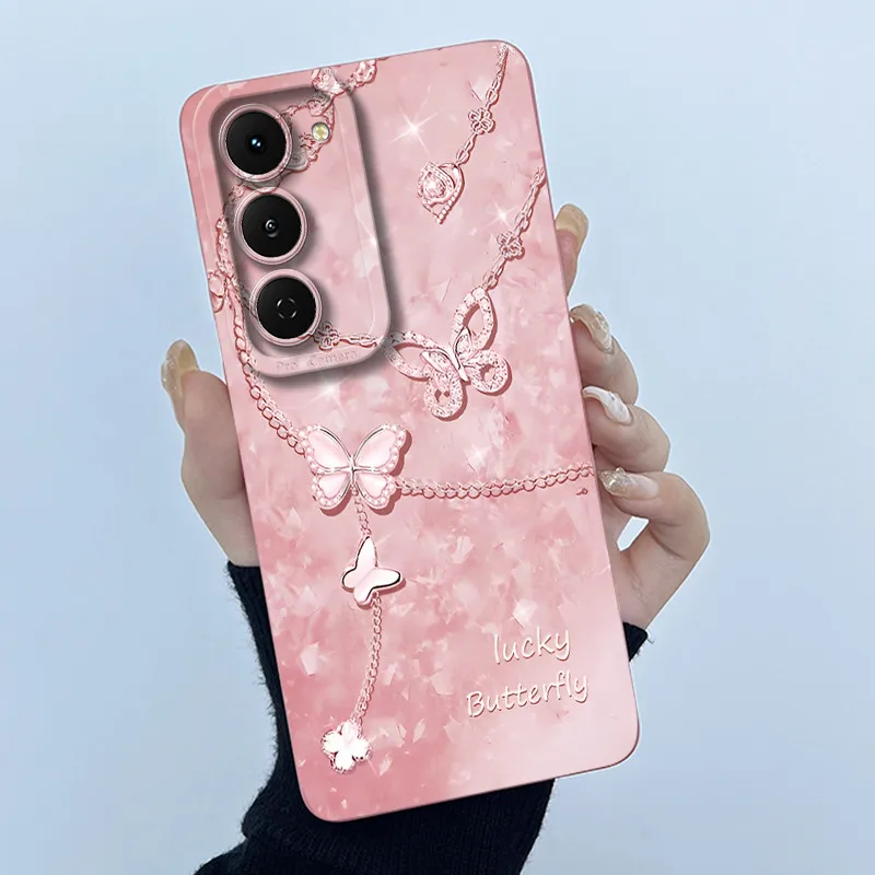 Fashion Simplicity Panda Flower Liquid Silicone Shockproof Soft Phone Case with Lens Protection