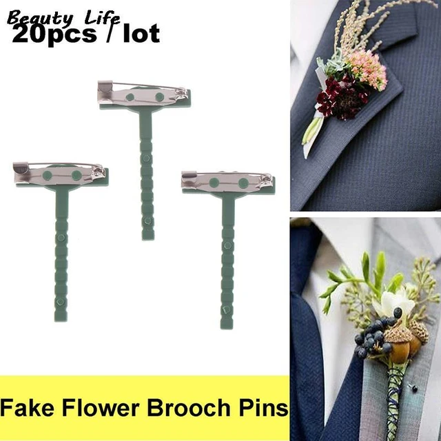 T-Shaped Corsage Safety Clips Flower Wedding Brooch Making Materials Floral Boutonniere  Magnets Corsage Brooches Magnet - AliExpress