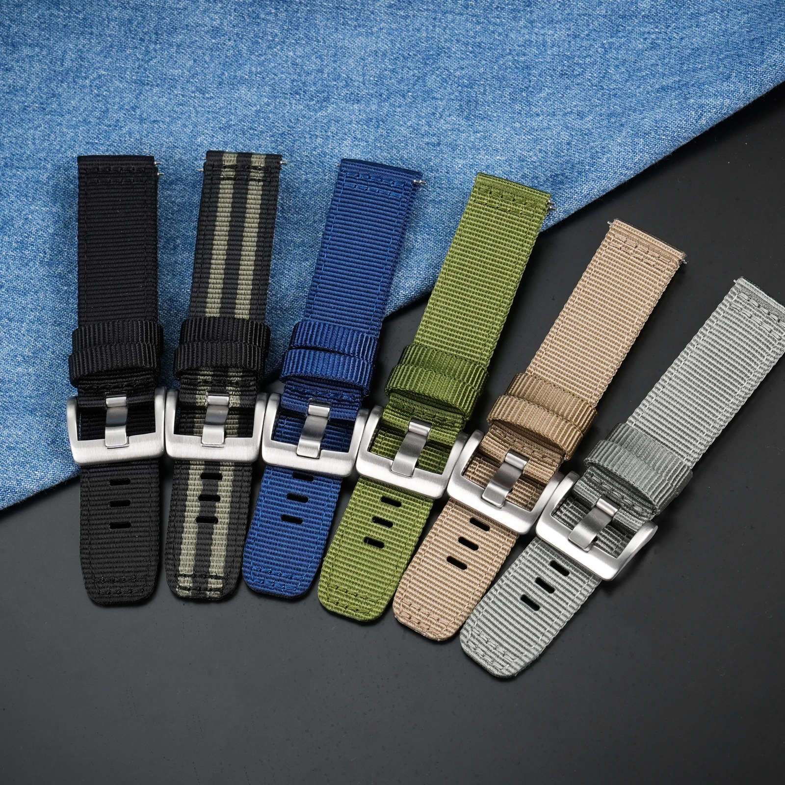 IBENIFIT High Quality Nylon Waterproof Military Sport Watch Strap