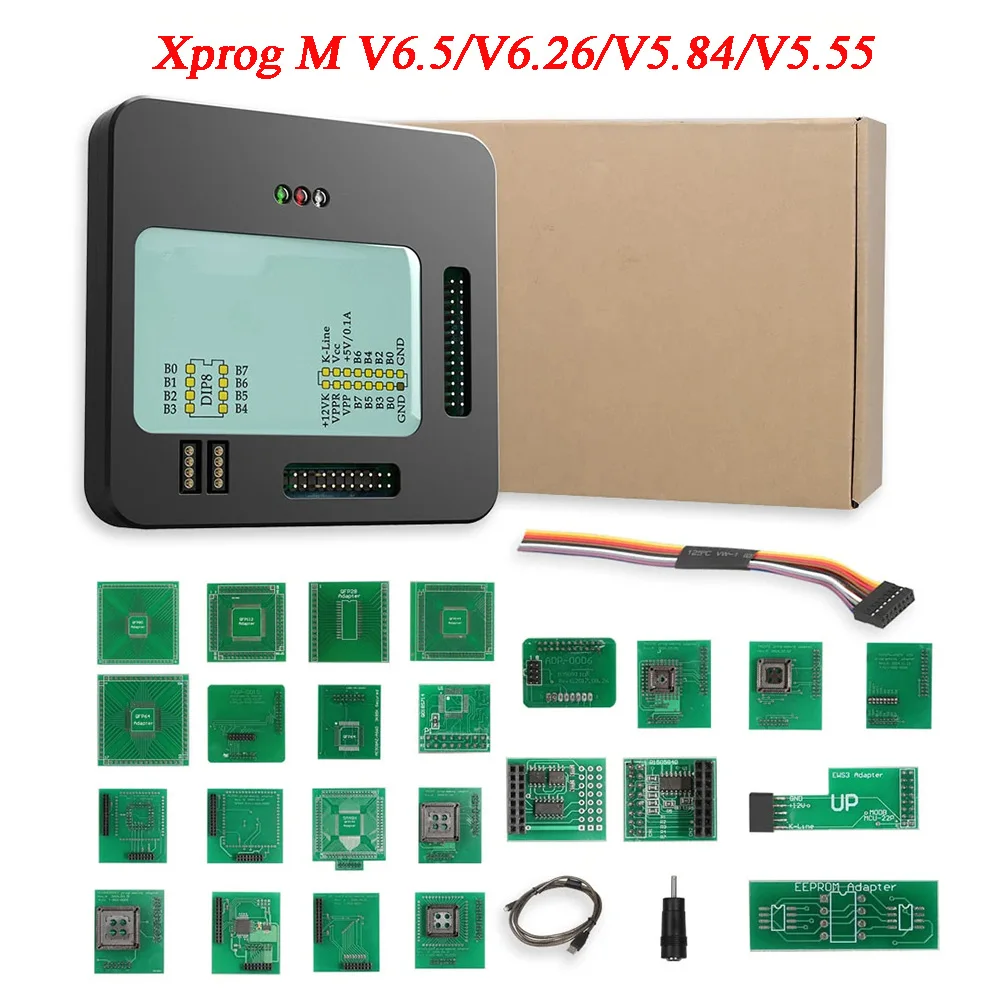 

X PROG V6.50 Xprog-M V5.55/V5.84/V6.12/V6.17/V6.26 Function New Authorization ECU Chip Tunning Programmer X Prog M Full Adapters