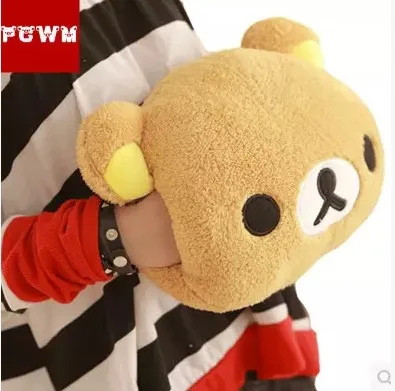 귀여운 Rilakkuma 봉제 베개 장난감, 키이로이토리 병아리 핸드 워머, 테디 베어, Rilakkuma 봉제 인형, 겨울 선물
