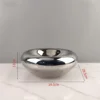 Glass Craft Round Fruit Bowl Silver Flying Saucer Storage Tray Desktop Storage Container Trays Decorative Jewelry Dish 5