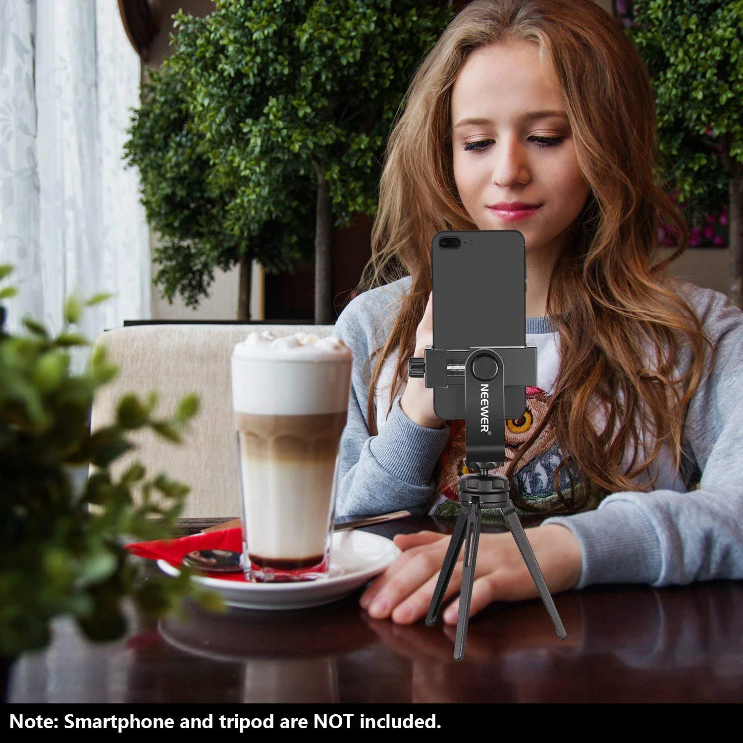 Universal Cell Phone Clip Mount - Smartphone Holder with Vertical Horizontal Bra