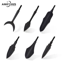 

6/12pcs Archery Retro Arrowhead 8/32 Universal Thread Carbon Steel Arrow Point Tips For Outdoor Bow and Arrow Shooting Hunting