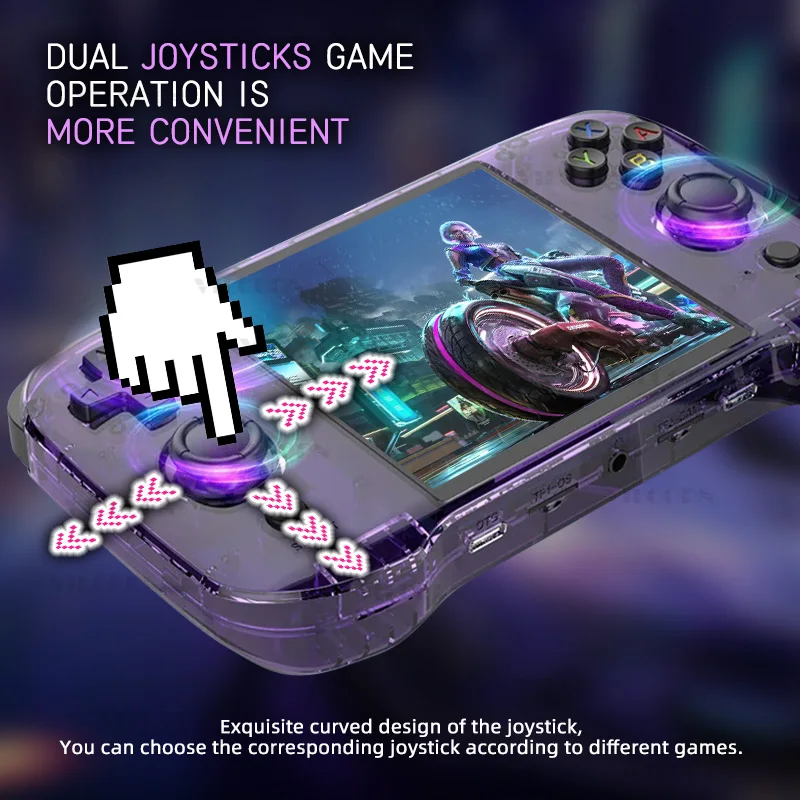 R46S Retro Handheld Game Console Linux System 4.0inch IPS Screen