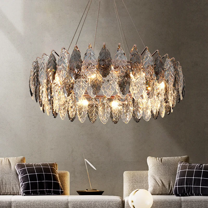 

Italian light luxury crystal creative simple modern villa chandelier