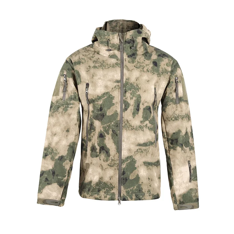 Shark Skin Soft Shell Tactical Military Jacket Men Waterproof Fleece Coat Army Clothes Camouflage Windbreaker Jacket